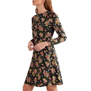 Boden Crewneck Fit and Flare Flora Dress - Size 8 - NWT
